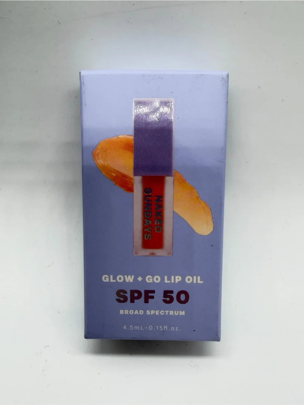 Naked Sundays Glow + Go Lip Oil SPF 50 — Salted Caramel Sealed in Box